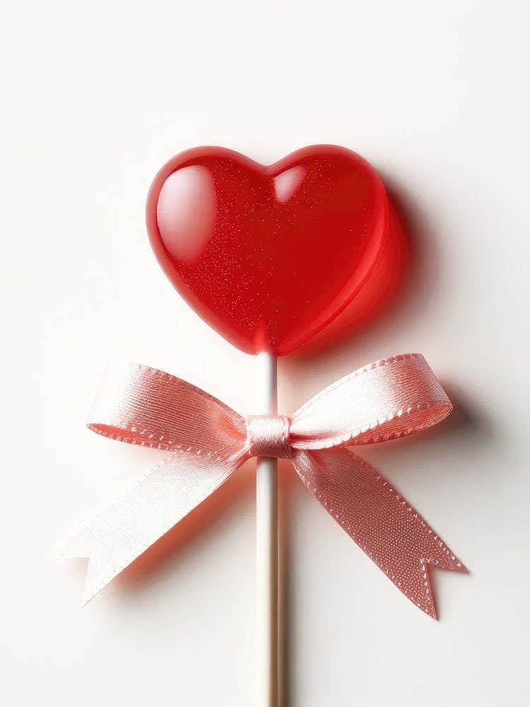 Heartshaped Lollipop With Bow
