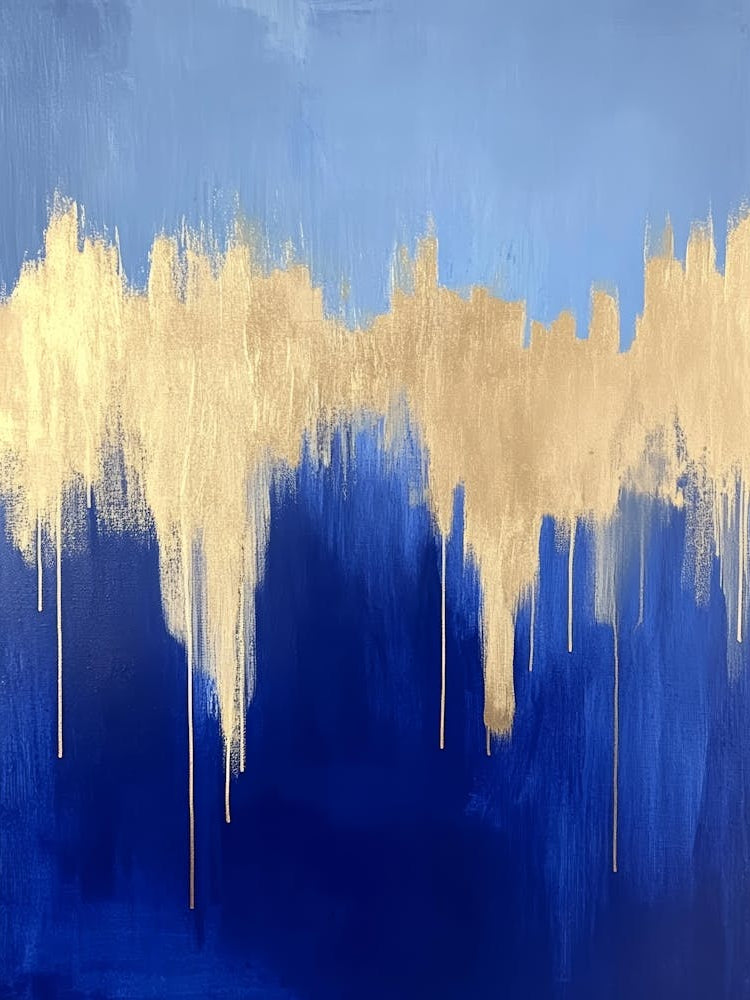 Abstract In Blue And Gold 5
