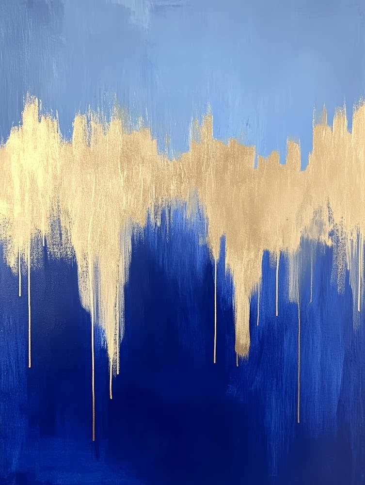 Abstract In Blue And Gold 5