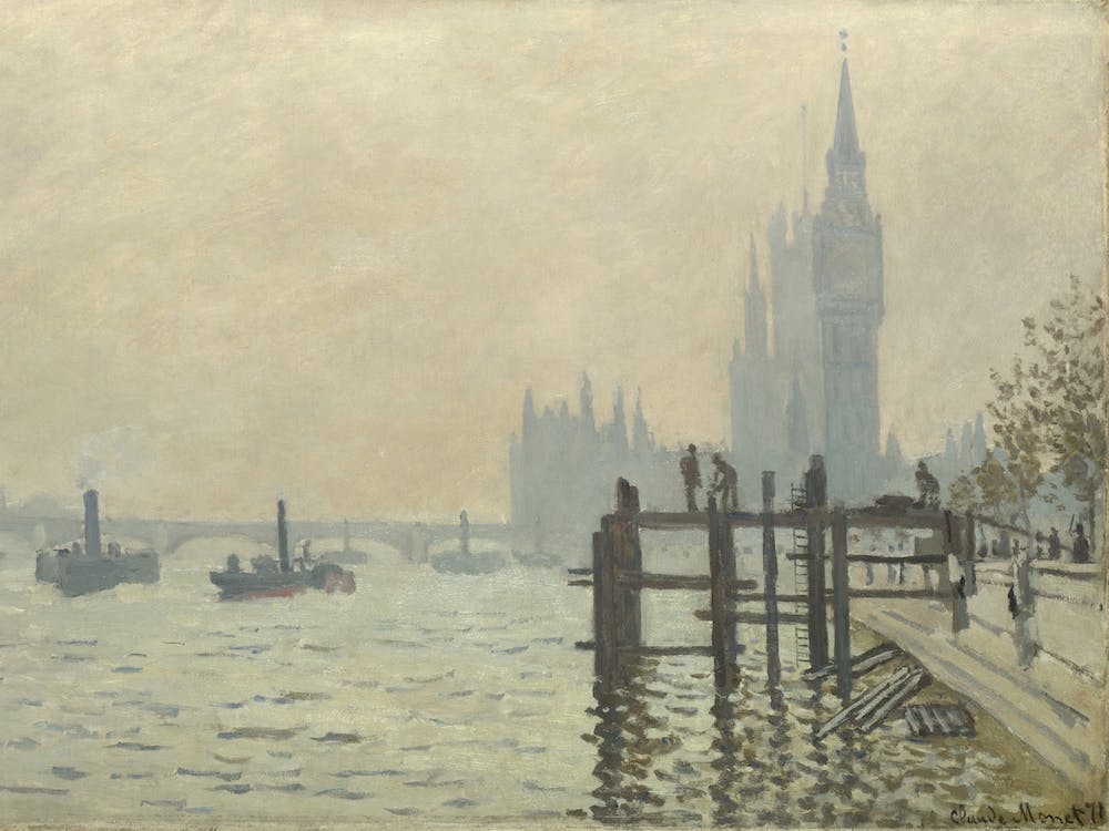 The Thames Below Westminster, 1871 By Claude Monet