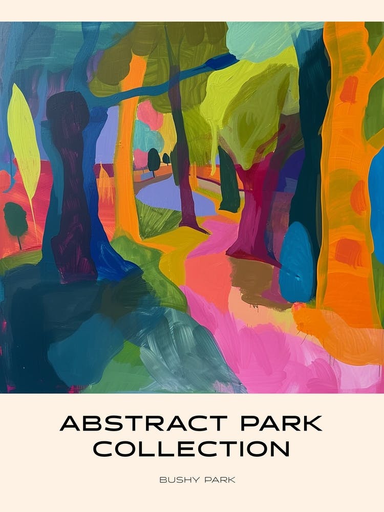 Abstract Park Collection Poster Bushy Park London 1