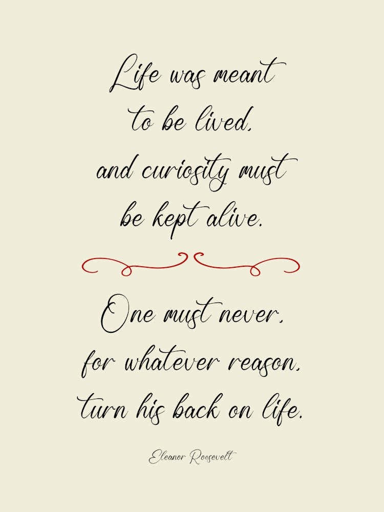 Life Was Meant To Be Lived