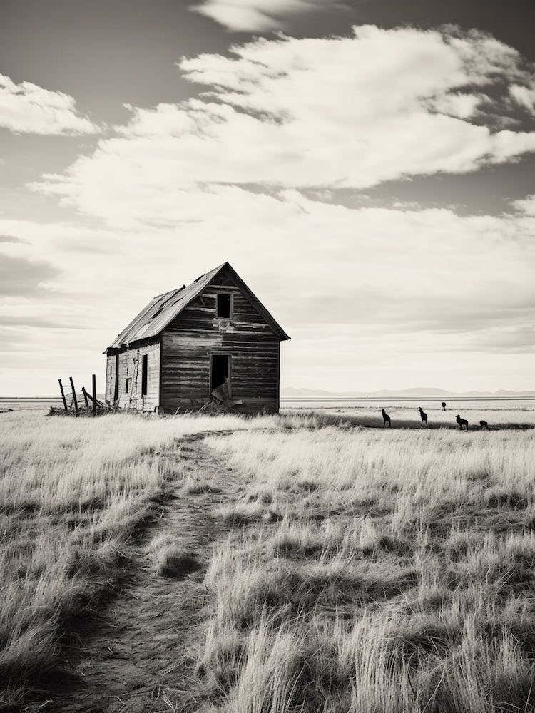 Montana, Black And White Analogue Photograph 3