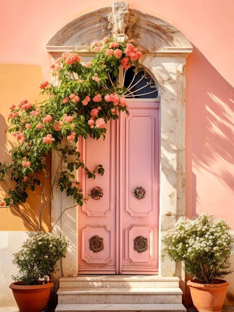 Pink Mediterranean Door