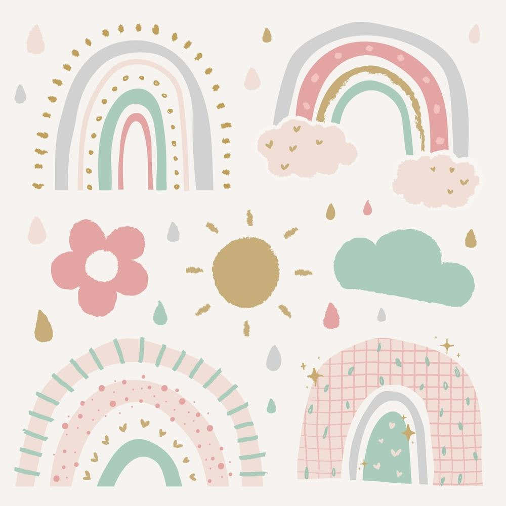 Hand drawn Colorful Rainbows Children's
