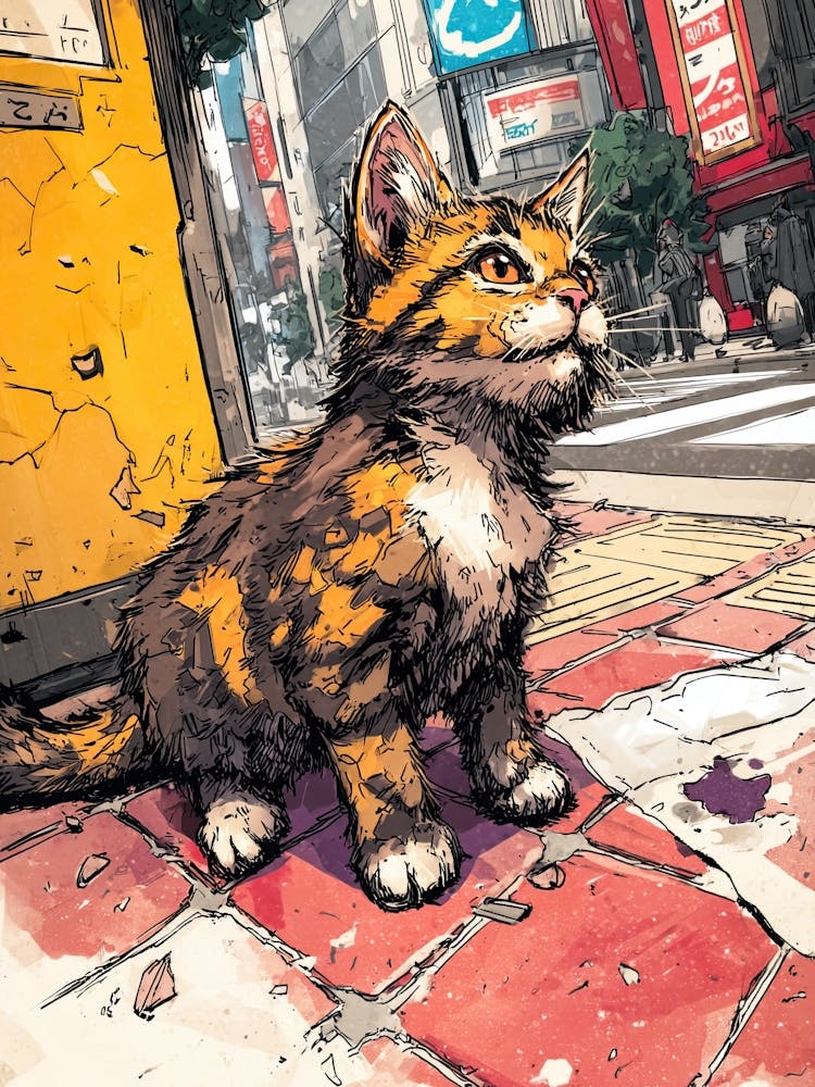 Cat On The Street 3