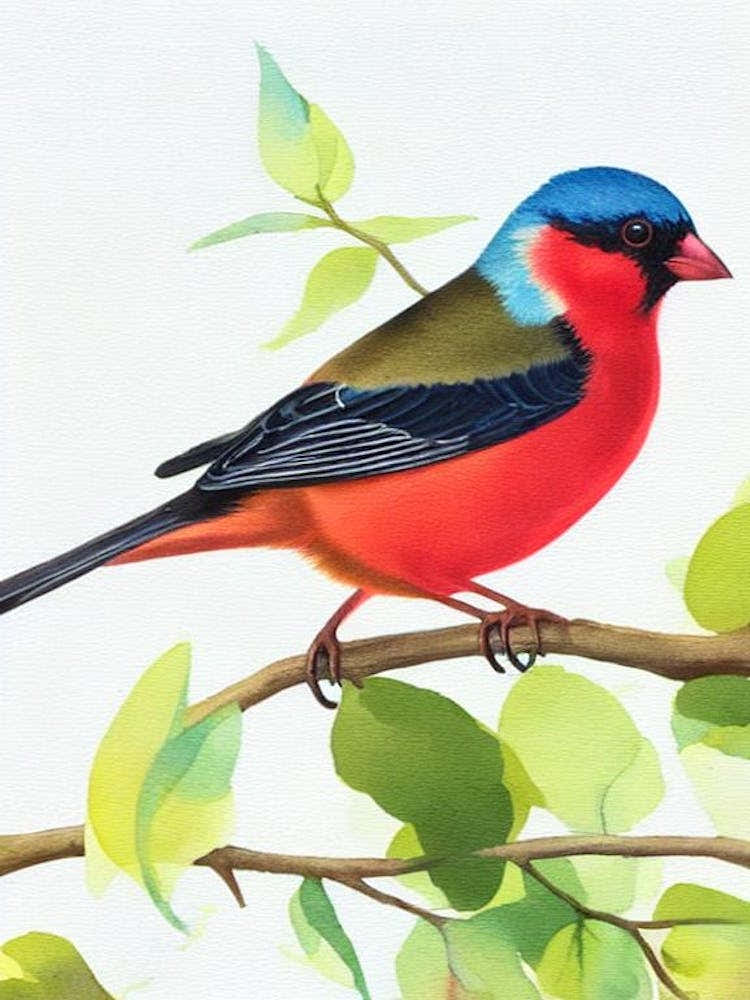 Finch 2 Watercolour Bird