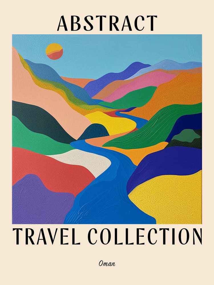 Abstract Travel Collection Poster Oman 1