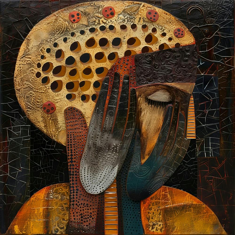 "The Face of Grief" Abstract Painting