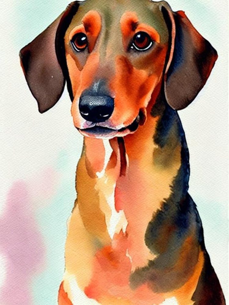 Dachshund 4 Watercolour Dog