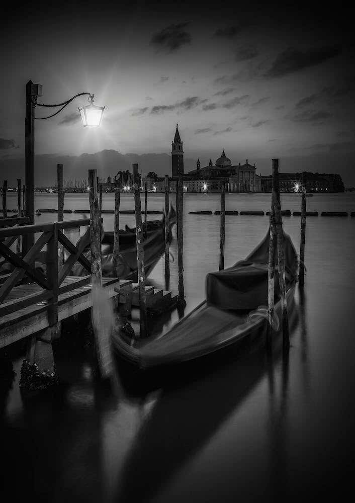 Venice Gondolas During Sunrise