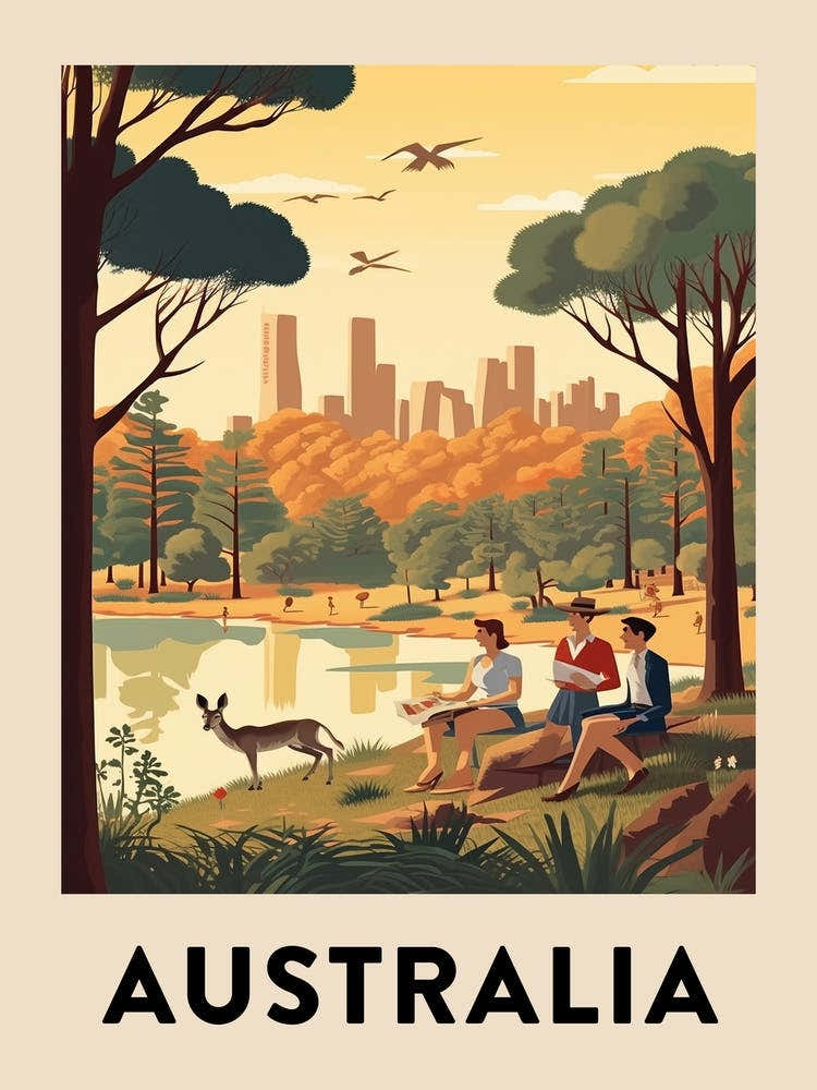 Vintage Travel Poster Australia 2