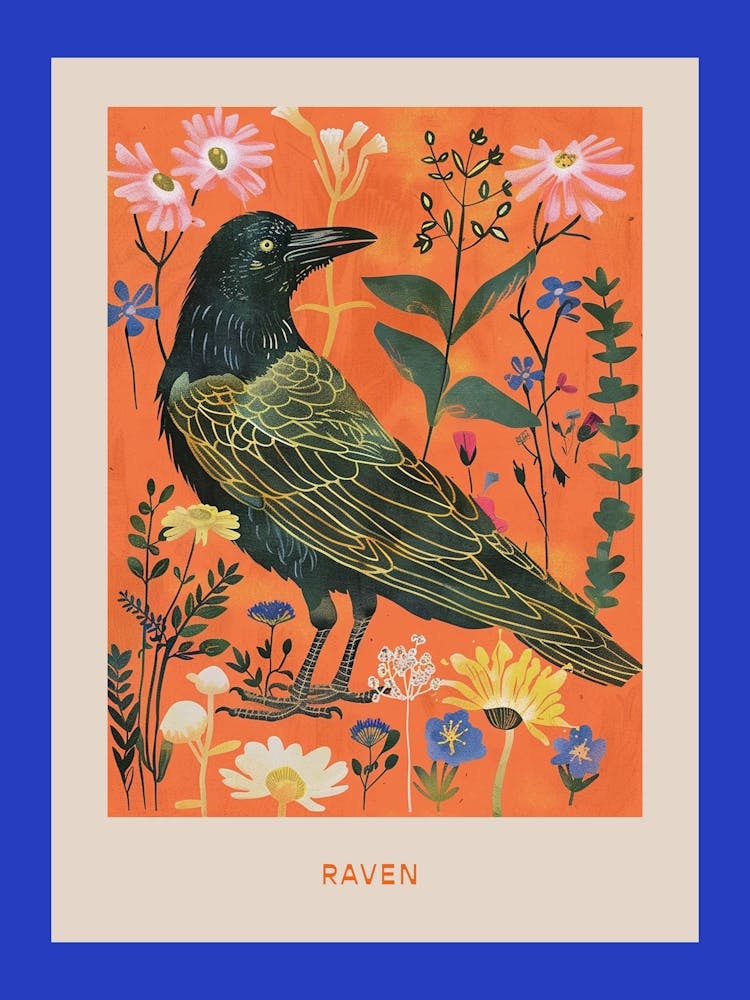 Spring Birds Poster Raven 5