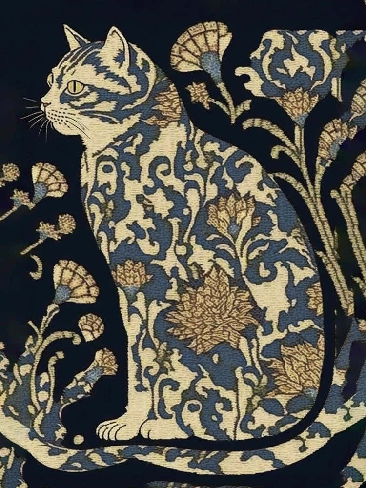 William Morris  Style Cat 2