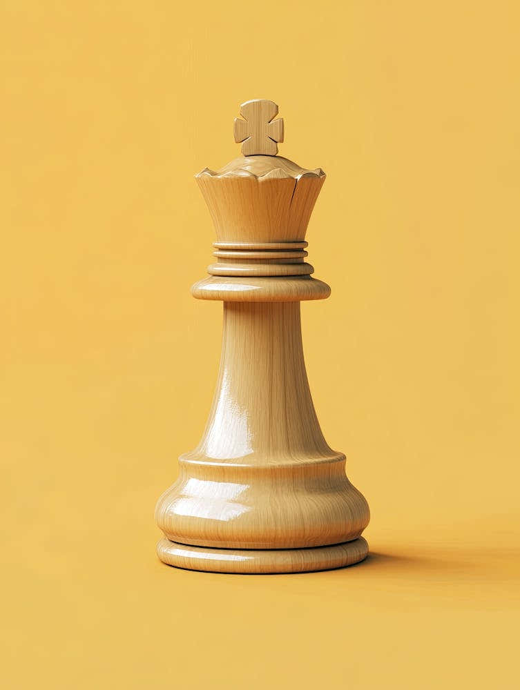 Chess King On Yellow Background |Chess Poster