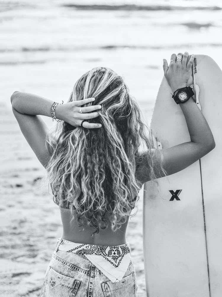 Curly Surf Girl