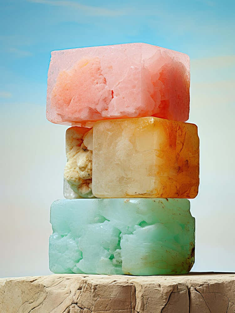 Stacked Soap Bars, Stones Art