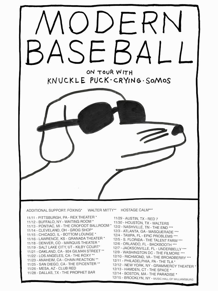 Modern Baseball Tour Poster