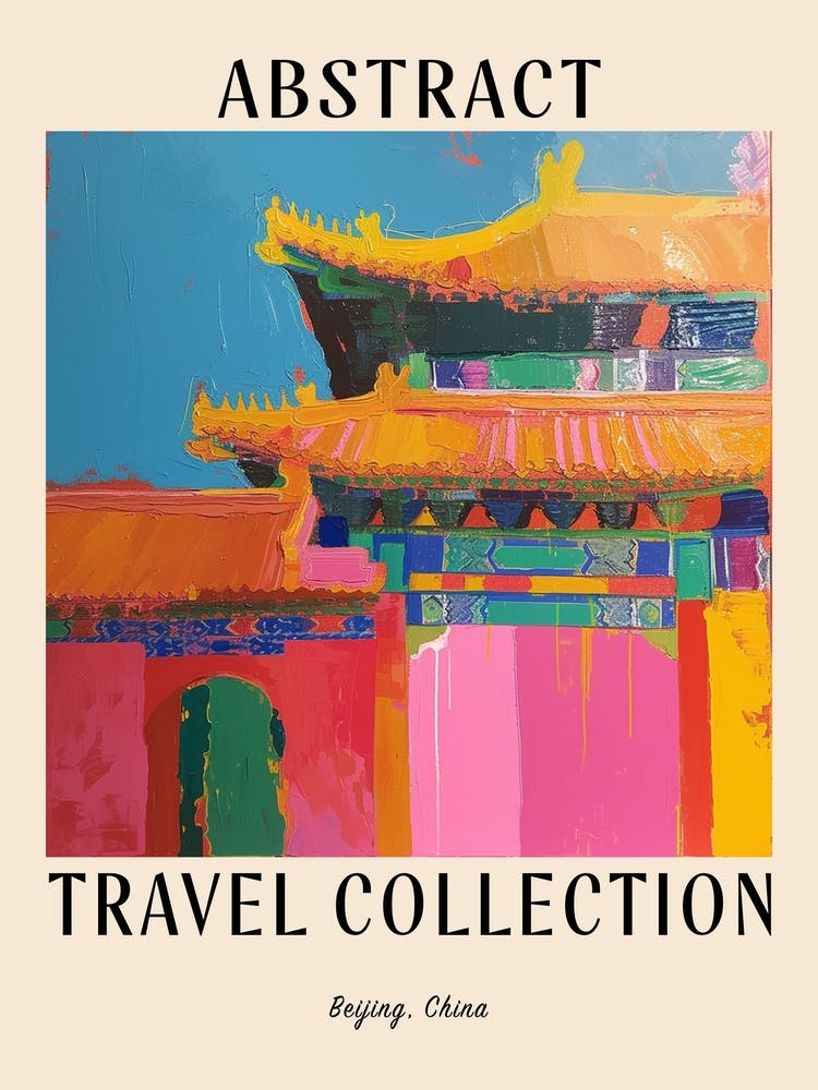 Abstract Travel Collection Poster Beijing China 2