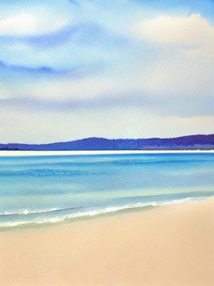 Yarra Bay Beach 2, Australia Watercolour