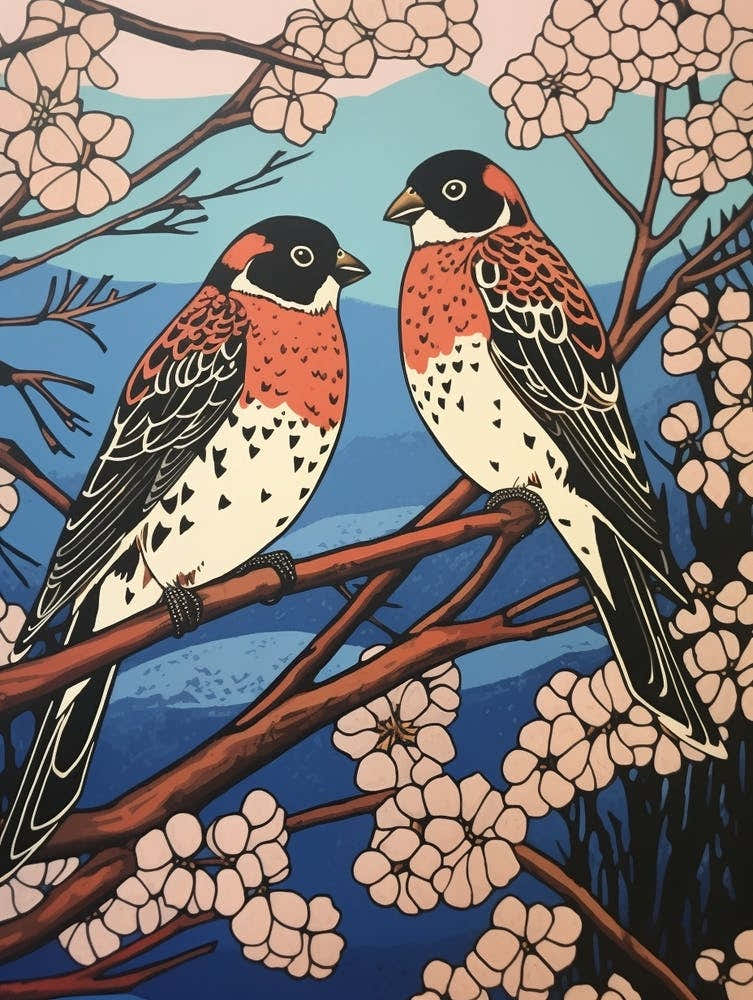 Art Nouveau Birds Poster American Kestrel 4