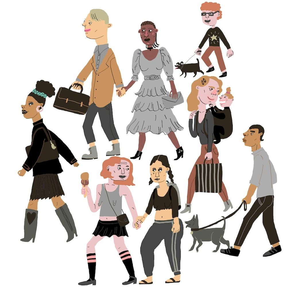 Walk Black And White