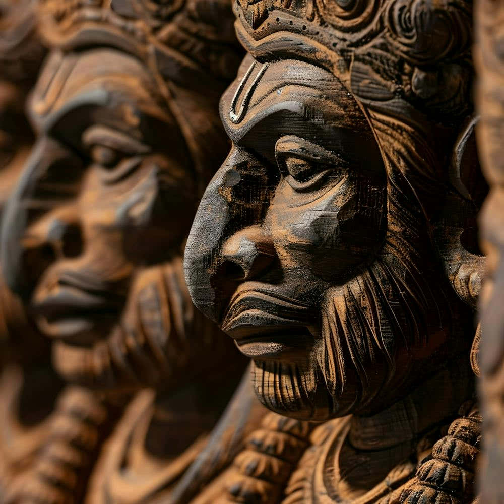 Row Of Indian Statues