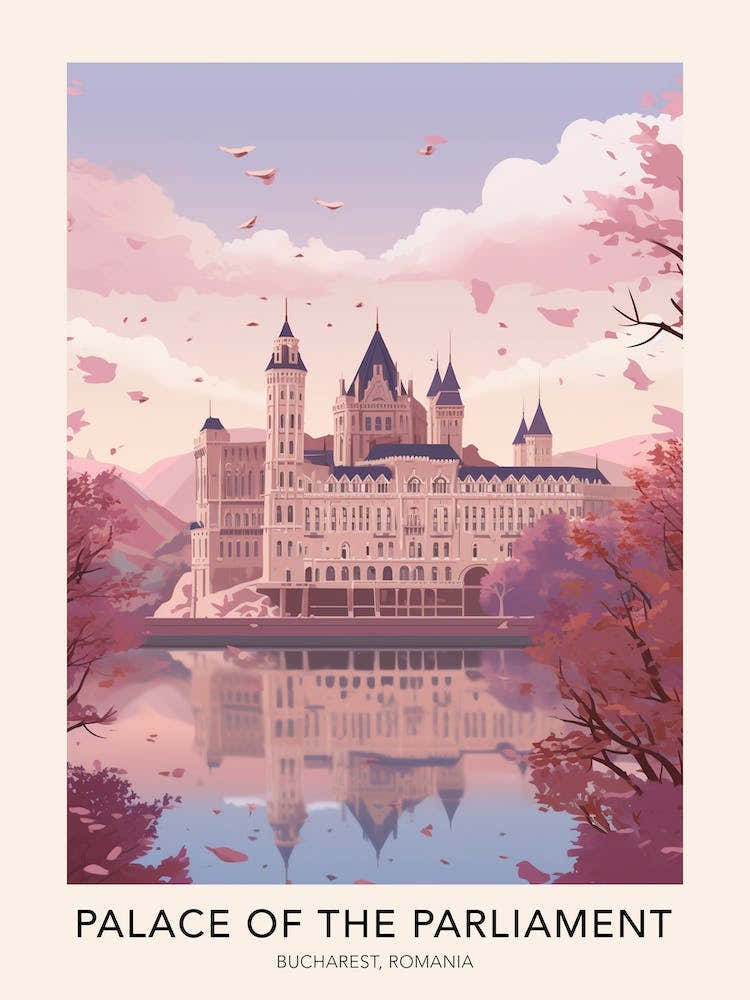 Palace Of The Parliament Bucharest Romania Travel Poster