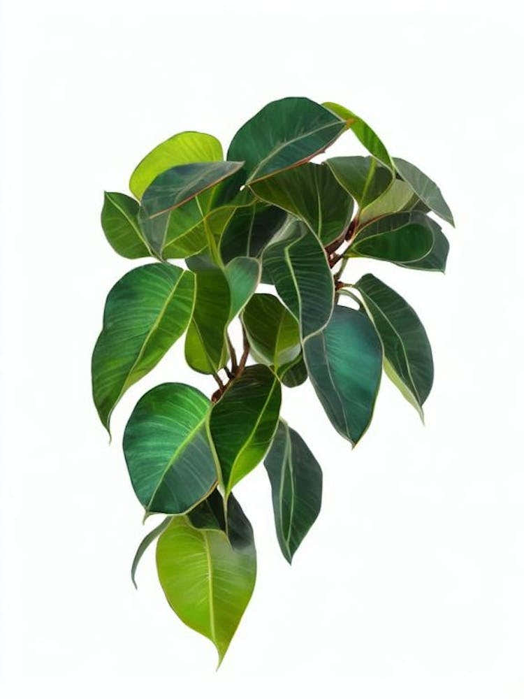 Creeping Fig (Ficus Pumila) Watercolor