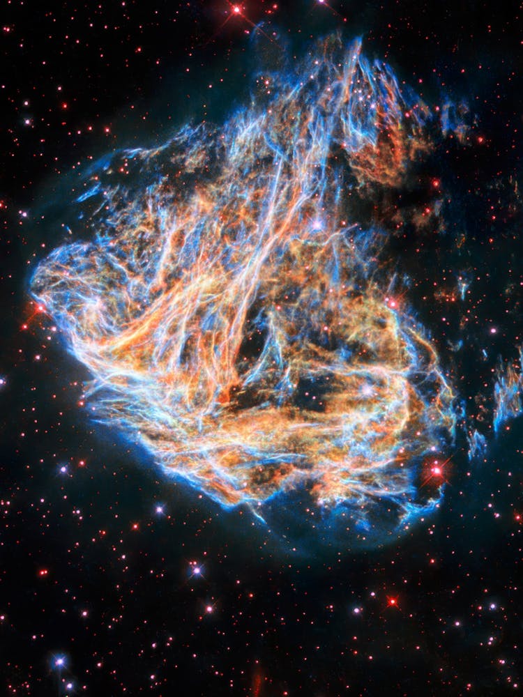Hubble DEM L 190, Large Magellanic Cloud, Celestial Fireworks — space poster, science poster, space photo, space art, jwst picture
