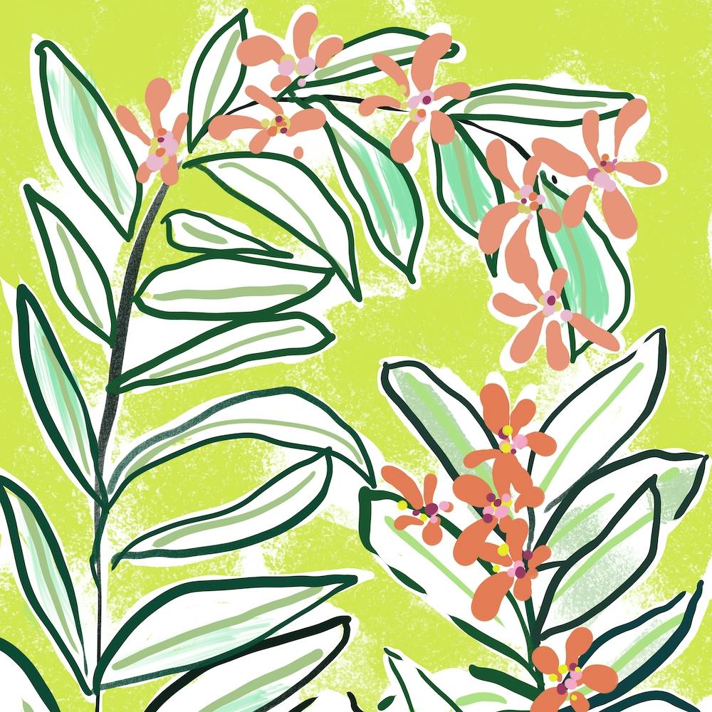 Flowers And Leaves square