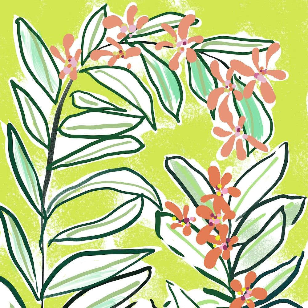 Flowers And Leaves square