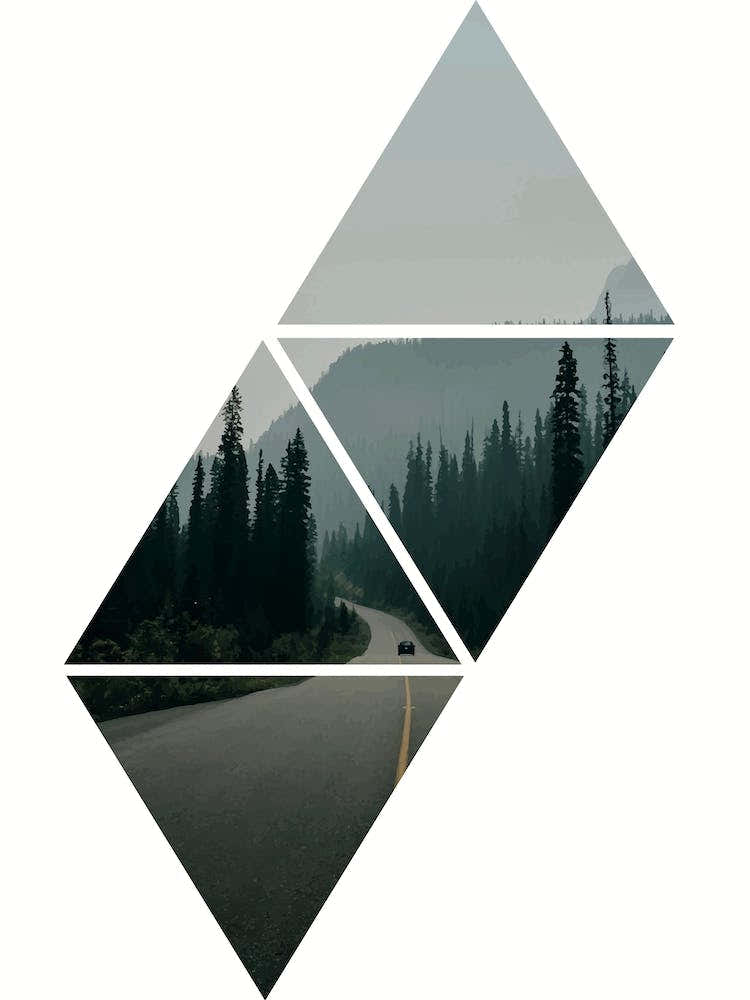 Forest Triangles Window