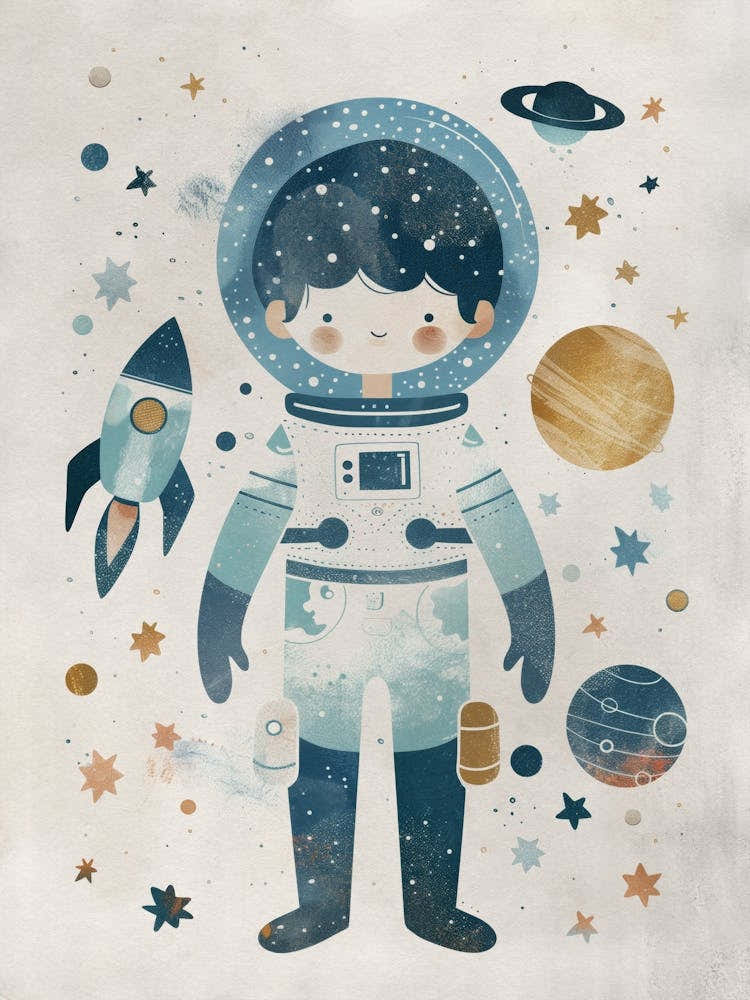 Boho Nursery 16 Astronaut