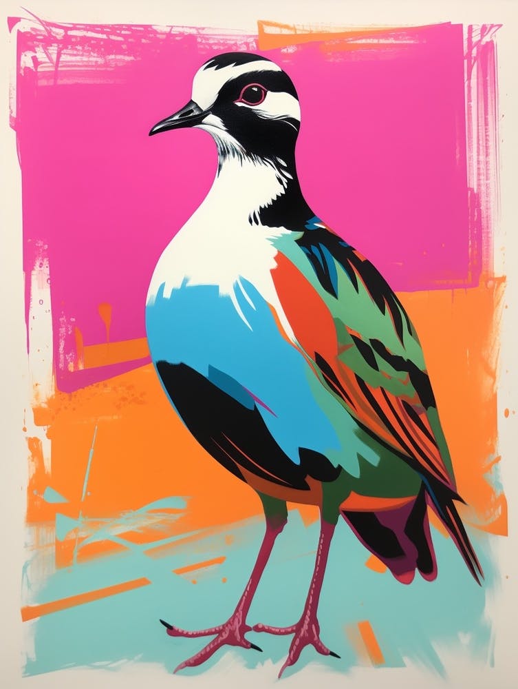 Andy Warhol Style Bird Lapwing 2