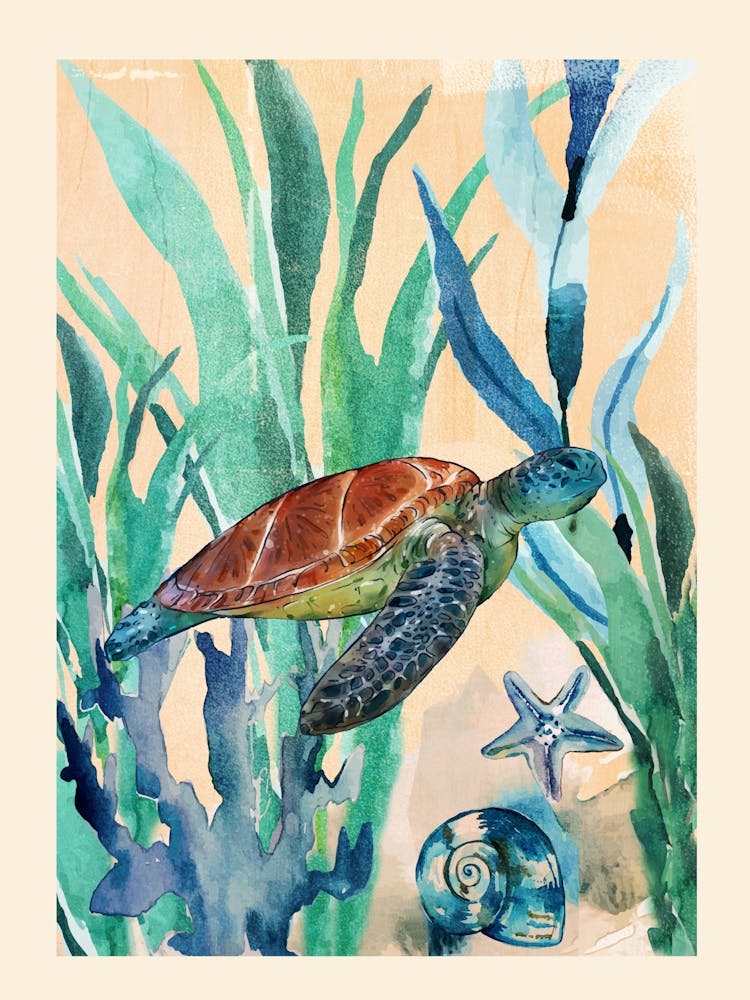 Watercolor Sea Turtle