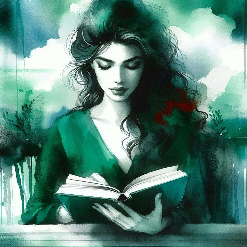 Girl Reading A Book 1