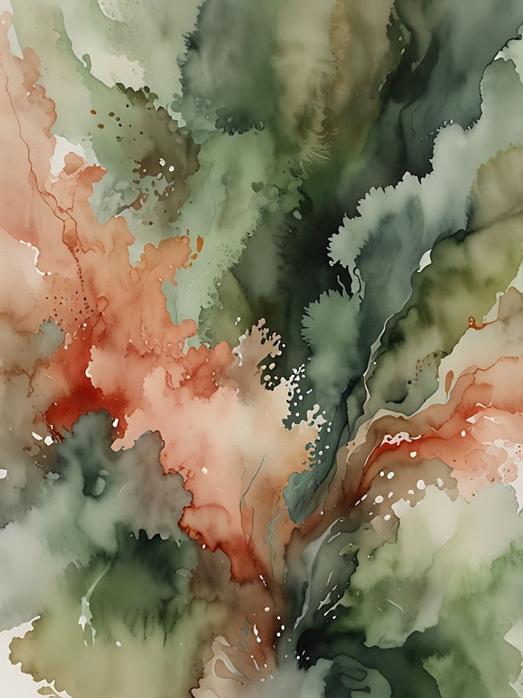 Abstract Watercolor Painting