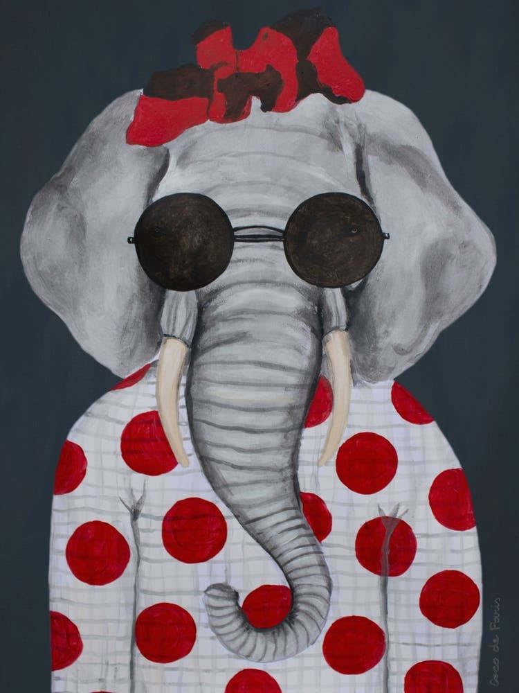 Vintage Elephant Woman