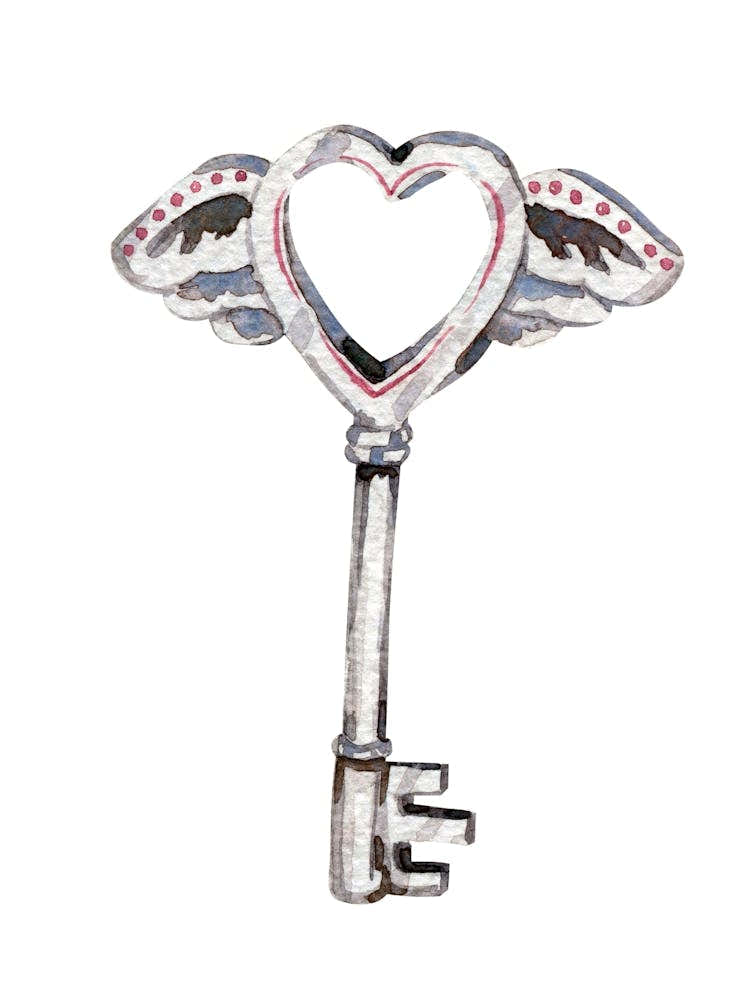 Angel Wings Key Love And Heart