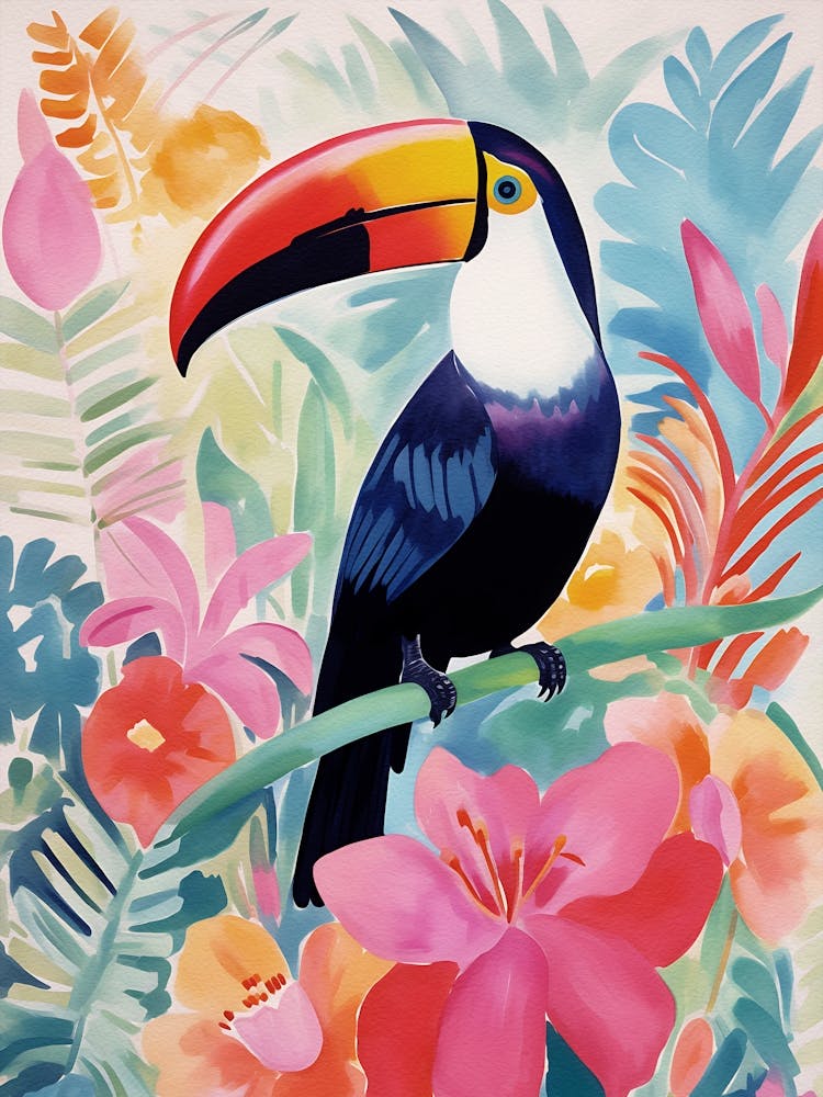 Toucan Watercolor Painting