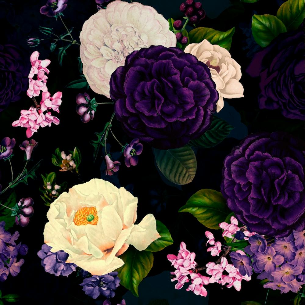 Antique Purple Dutch Night Garden