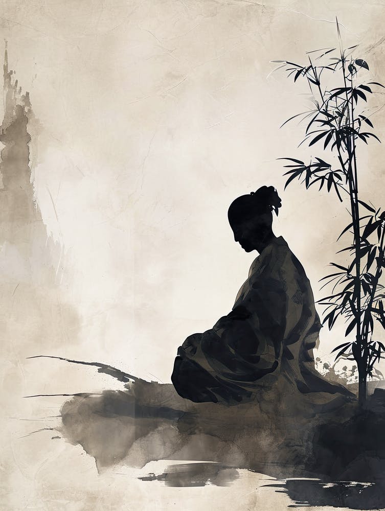 Asian Woman In Meditation, Chine