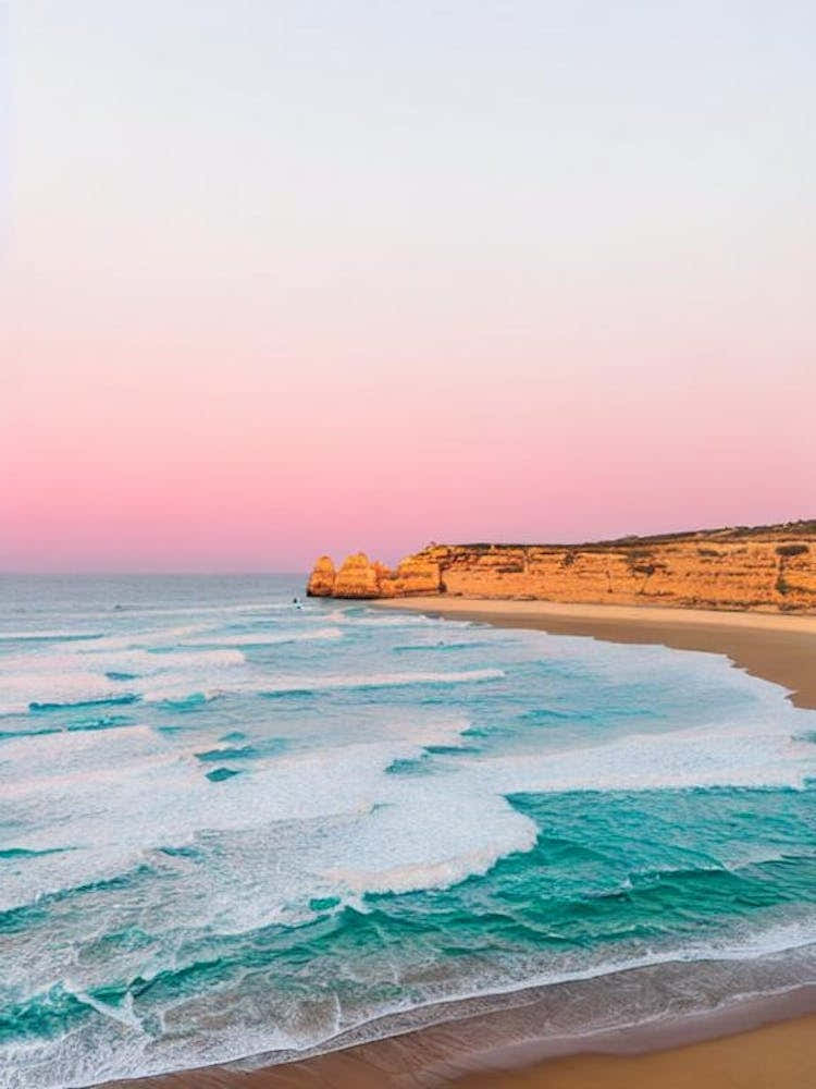 Falesia Beach, Algarve, Portugal Pink Photography 2