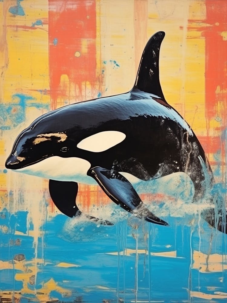 Orca Whale Screen Print Inspired 1