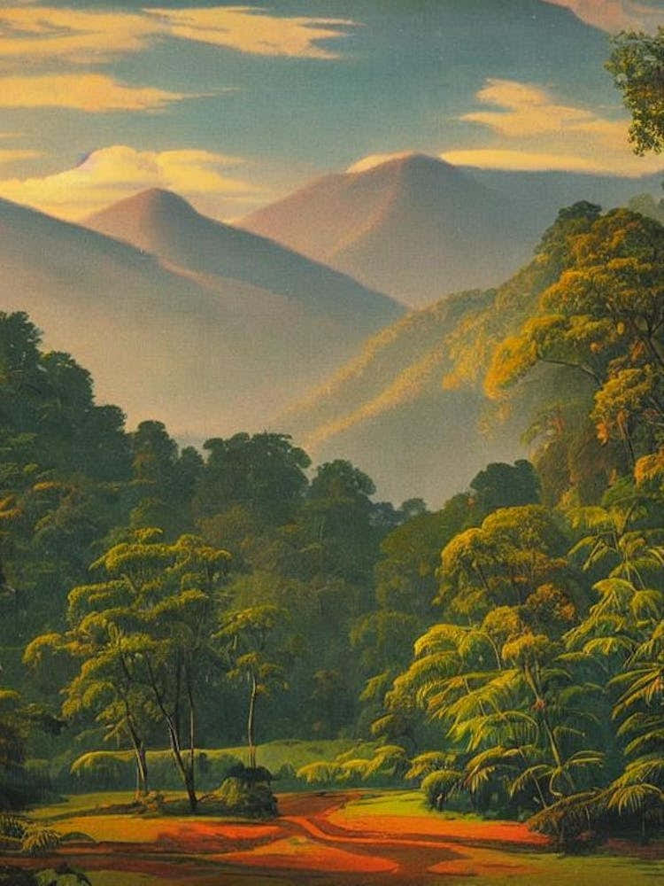 Taman Negara National Park Malaysia Vintage Poster