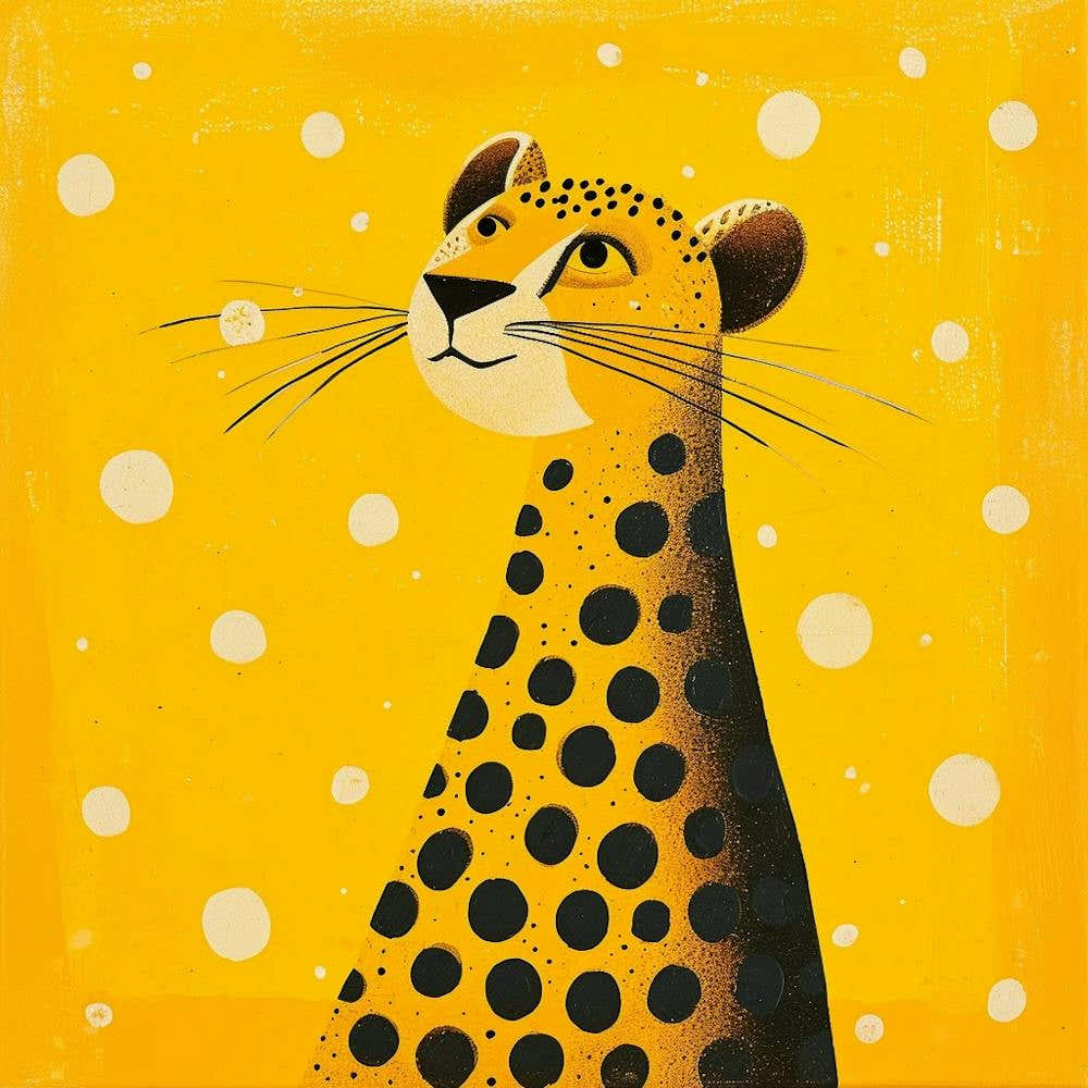 Yellow Cheetah Square 1
