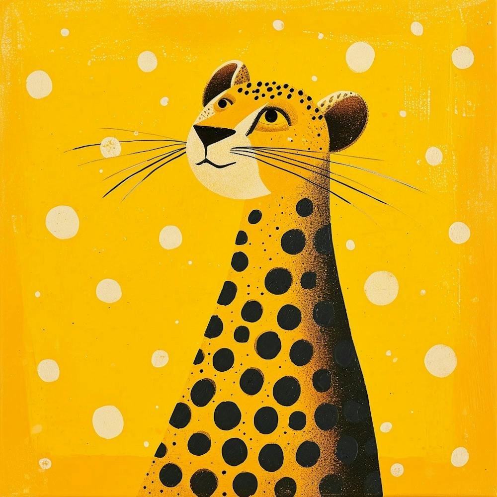 Yellow Cheetah Square 1