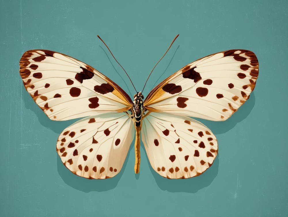 Butterfly On A Blue Background