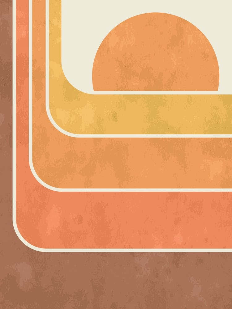 Retro Geometric Sunset 1